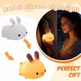 thumbnail image 2 of Cute Bunny Night Light – -sensitive Silicone Rechargeable Light With Soft Tones, Suitable For Home, Bedroom, And Bathroom., 2 of 6