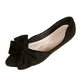 thumbnail image 2 of Wowcloth Women's Fashion Casual Flats – Solid Color Bow Decoration Pointed-Toe Slip-On with Suede Upper & Low Heel for Office Work Shoes, 2 of 8