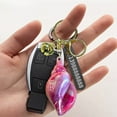thumbnail image 4 of Rhinestone Conch Shell Keychain - Colorful Alloy Backpack Pendant (4.72in), 4 of 4
