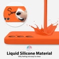 thumbnail image 4 of for Samsung Galaxy A35 5G Phone Case Liquid Silicone, Neon Bright Solid Color, Thin Slim Soft Rubber Gel Matte TPU Plain Simple Cover for Women Girl Cute, Neon Orange, 4 of 14