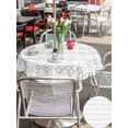 thumbnail image 5 of Outdoor Tablecloth with Umbrella Hole for Patio/Picnic/Party/Camping, Grey Boho Waterproof Table Cloth Round Cover Washable, Vintage Ethnic Tribe Abstract Art (Dia 54"), 5 of 8