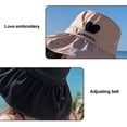 thumbnail image 3 of Sombrero de pescador con protección solar y circunferencia de la cabeza de 56-58 cm, sombrero para el sol de verano para mujer, sombrero para el sol con patrón de amor, 3 of 5