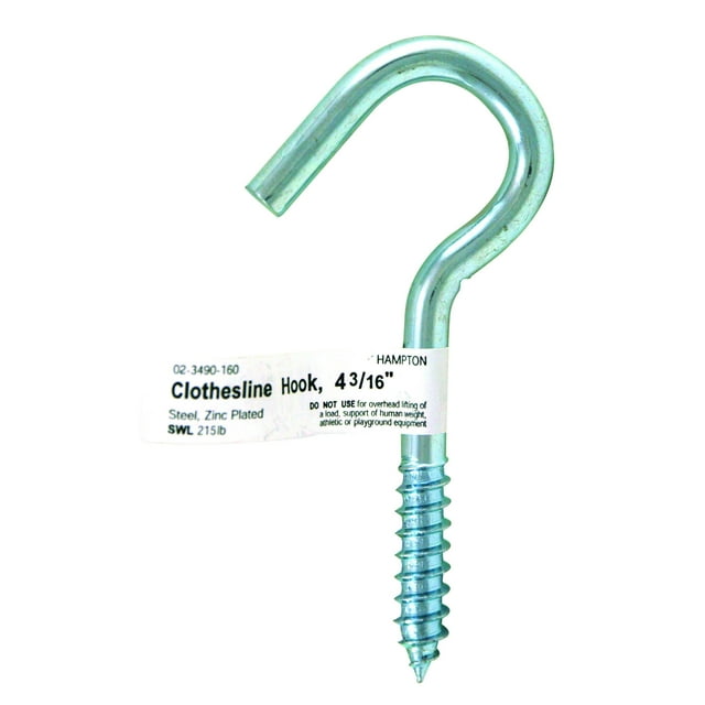 Gancho para tendedero ACE Hampton, 11 cm, acero zincado, 98 kg