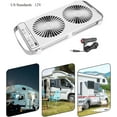 thumbnail image 3 of Silent Roof Fan 12V, Exhaust Heat Dissipation Double Reversible Roof Window Fan With 4 Speed Setting RV, 3 of 7