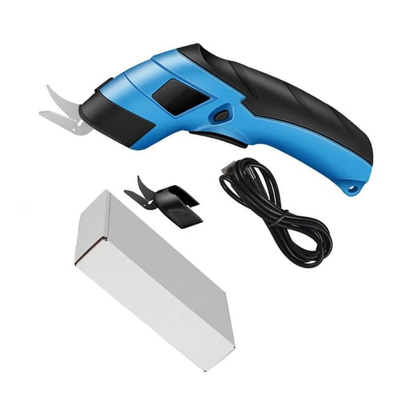Transemion Ciseaux à Coudre Ciseaux Électriques Rechargeables pour la Couture Sans Fil Électriques Bleus avec un