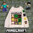 thumbnail image 4 of Minecraft Characters Boys Long Sleeve T-Shirt, 3-Pack Bundle Set for Kids and Toddlers (Sizes 4-16), 4 of 6