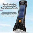 thumbnail image 2 of Solar/Rechargeable Multi Function LED Flashlight,Waterproof,with Emergency Strobe Light,USB Charging, 2 of 5