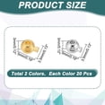 40Pcs 2 Colors Brass Crimp Beads Round Mixed Color 5x3.5x3mm Hole: 1mm ...