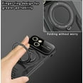 thumbnail image 5 of for iPhone 13 Case with 360° Rotatable Invisible Ring Stand, Large Window Design Compatible with Magsafe, Military-Grade Protection Shockproof Phone Cover for Women Men, Purple, 5 of 15