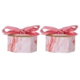 thumbnail image 2 of 25 Set Hexagonal Candy Boxes Chocolate Cookies Boxes for Wedding Party Supplies(Pink Rose Pink Ribbon ), 2 of 12