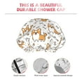 thumbnail image 4 of Cartoon Cute Corgi Funny Bones Shower Cap, Double Layers Shower Cap Rreusable Waterproof, Elastic Bathing Hair Hat for Women, Washable Hair Cap for All Hair Lengths, 4 of 5