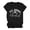Black, variant on Women's Short Sleeve Letter Print Casual TShirt Top, M, Sky Blue