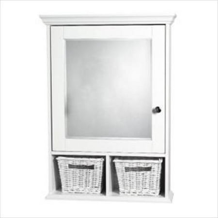 Zenith Products Th22ww Wood Medicine Cabinet Withbaskets In White
