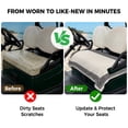 thumbnail image 4 of Golf Cart Seat Covers for 2 Seater,Black Cream Greek Key Microfiber Cart Seat Towel Blanket,Geometric Greece Ancient Rustic Absorbent Breathable Non Slip Bench Seats Protector for Golf Course 51"x31", 4 of 9
