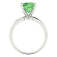 thumbnail image 4 of 3ct round cut green Zircon 18k white gold Bridal Wedding Engagement Promise Anniversary Ring for Women size 5.75, 4 of 7