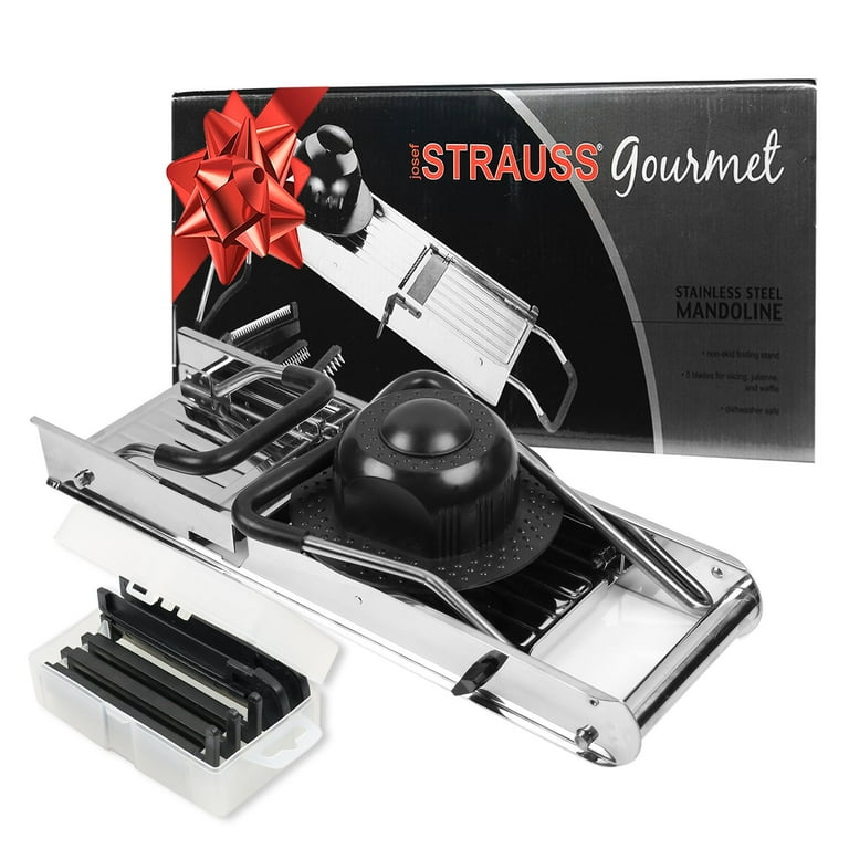 Josef Strauss French Style Stainless Steel Professional Mandoline Slicer -  Commercial Grade 