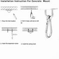 thumbnail image 5 of 2 Set M6 Ceiling Wall Mount Hanging Hardware Fitting U-Shaped Hooks for Yoga Hammock Swings Marine Yacht Accessories, 5 of 6