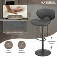 thumbnail image 4 of Fijinhom Modern Ergonomic Adjustable Bar Stools with PU Leather and Large Base Set of 2, 4 of 7
