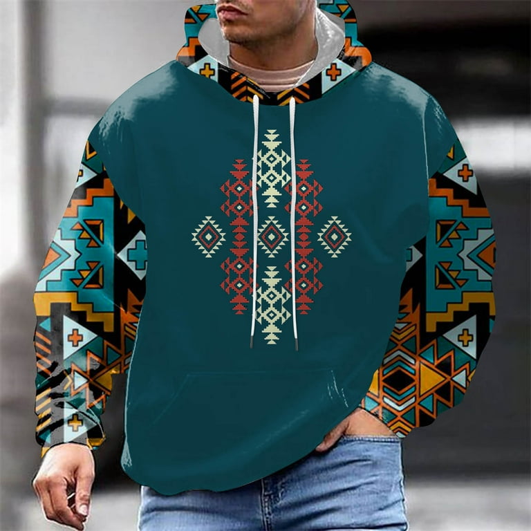New Western Ethnic Style Hoodies Boho Aztec 3D Print Men Women