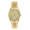 Men's Gold Plated Stainless Steel Watch, Gold Dial