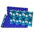 thumbnail image 5 of American Greetings Reversible Hanukkah Wrapping Paper, Dreidel, Menorah, Star of David (4 Roll, 120 Sq. Ft.), 5 of 8