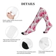 thumbnail image 5 of Lsque Peonies And Roses Pattern Sport Compression Socks for Men & Women 15-20 mmHg Knee High Nurse Pregnant Running Medical and Travel Athletic, 5 of 6