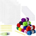 thumbnail image 1 of JUNSICE Acrylic Yarn and PE Plastic Canvas Set, 33 Pieces, 1 of 4