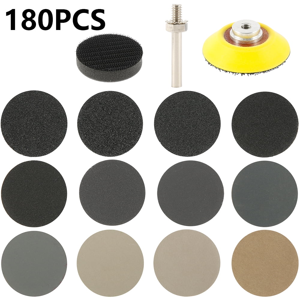 ODOMY 180 PCS 2 Inch Sandpaper, GOH DODD Wet Dry Sander Sheets with