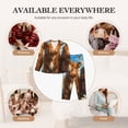 thumbnail image 7 of Sikiie Calf Butterflies Lilies A Pajamas for Women Set, Womens Pajama Sets, Lounge Sets for Women, 2pjs for Women-Medium, 7 of 7