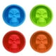 thumbnail image 3 of Mini moldes de silicona de grado alimenticio para hornear, con diseño de calavera, para gelatina, pasteles y dulces (naranja), 3 of 7