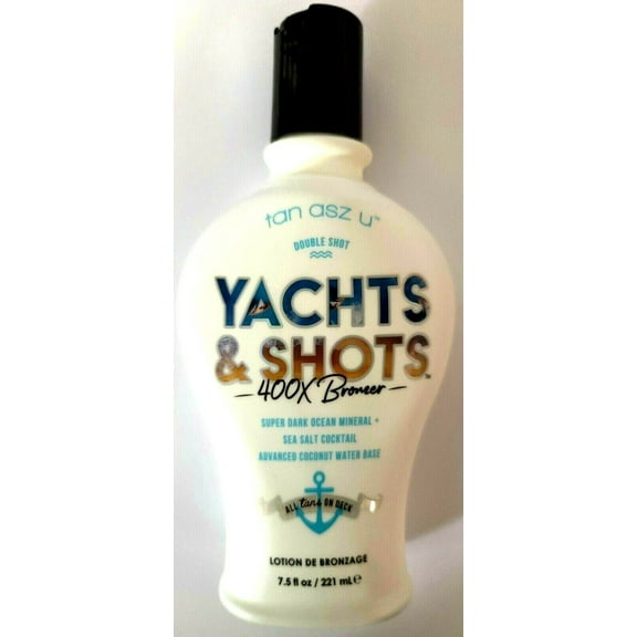 Tan Asz U Yachts & Shots 400X Bronzer Super Dark Tanning Lotion 7.5oz Bottle