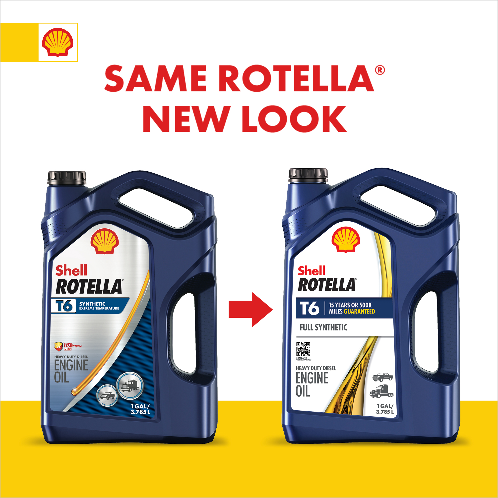 Shell Rotella T6 Full Synthetic 15W-40 Diesel Engine Oil, 1 Gallon - image 4 of 9
