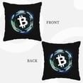 thumbnail image 7 of Velvet Decorative Throw Pillow Covers Set of 2, Soft Square Cushion Cover with Invisible Zipper Cryptocurrency Blockchain Bitcoin Printing, 16"x16", 7 of 7