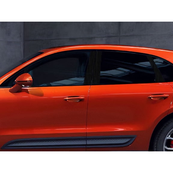 Rvinyl Pillar Post Window Trim Kit Aluminum Brushed Black Fits Porsche Macan 2015-2022