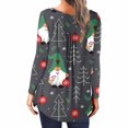 thumbnail image 4 of Pntutb Mujer Casual Navidad Impreso Jersey Cuello Redondo Manga Larga Botones Blusa tops Pntutb Pntutb-5274, 4 of 6