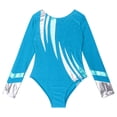 thumbnail image 4 of TiaoBug Kids Girls Shinny Gymnastics Leotard Long Sleeve Athletic Bodysuit, 4 of 5