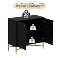 thumbnail image 4 of Boyel Living Sideboard Buffet Cabinet with Doors & Shelves, Modern Accent Cabinet Kitchen Storage Cabinet, Black Storage Credenza for Entryway Living Room, 4 of 8