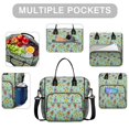 thumbnail image 2 of Pioneer Flower Floral Print Pattern Insulated Leakproof Lunch Box for Women, Large Lunch Bag for Tween Teen Adult, Loncheras Para Mujer for Work Beach Travel Picnic Camping, 2 of 6