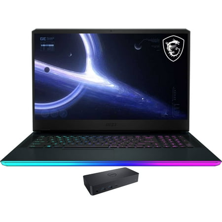 MSI GE76 Raider 11UE-1056 Gaming Laptop (Intel i7-11800H 8-Core, 17.3in 144Hz Full HD (1920x1080), NVIDIA RTX 3060, 64GB RAM, 1TB PCIe SSD, Backlit KB, Win 10 Home) with D6000 Dock