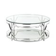 thumbnail image 3 of American Home Classic Edward Round Metal-Glass Coffee Table in Polish Silver, 3 of 11