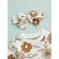 thumbnail image 6 of 3Pcs Baby Girl Outfits Floral Sweatshirt + Pants + Headband Infant Fall Winter Clothes White 12-18 Months, 6 of 10