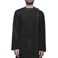 thumbnail image 4 of Atasi Cotton Flex Mens Kurta Shirt Solid Round Collar Festive Designer Clothing, 4 of 7