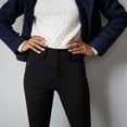 thumbnail image 3 of Women's LC Lauren Conrad High Rise Super Skinny Ponte Pants Color: Blue Abundance Size: M LONG, 3 of 4