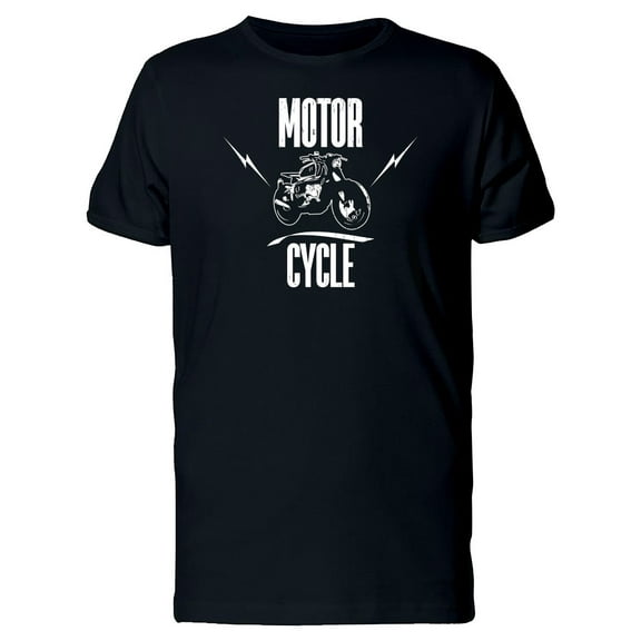 Motorcycle And Lightning Bolts Tee Men's -Image by Shutterstock