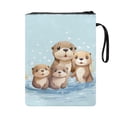 thumbnail image 2 of HELLHERO Polyester Fabric Book Sleeve Protector Pouch Classic Otter Bible Covers Retro Textbook Classroom Students Office Bible or Book Book Lovers Gifts, 2 of 6