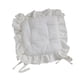 thumbnail image 5 of Cojín de silla con volantes, cojín floral, elegante y suave, con lazos, asiento cuadrado Flor blanca, 5 of 9