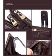 thumbnail image 5 of Cartera para hombre Cartera de cuero con bloqueo RFID (marrón) con bolsillo para monedas con cremallera Tarjetero antirrobo, 5 of 5