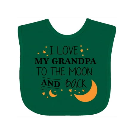 

Inktastic I Love My Grandpa to the Moon and Back Boys or Girls Baby Bib