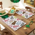 thumbnail image 3 of Easter Bunny Eggs Placemats Set of 12, Leopards Rabbit Watercolor Floral Leaves Table Mats Washable Heat-Insulation Non-Slip Place Mats for Kitchen Dinner Table Indoor Outdoor Decor,13x19 Inch, 3 of 9