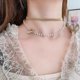 thumbnail image 3 of Un regalo elegante para mujeres y niñas: delicado collar de doble capa con dije de perla y lazo, 3 of 6